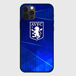 Чехол для iPhone 12 Pro Max Aston Villa blue poly, цвет: 3D-черный