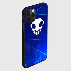 Чехол для iPhone 12 Pro Max Bleach blue poly, цвет: 3D-черный — фото 2