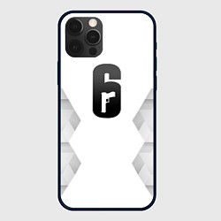 Чехол для iPhone 12 Pro Max Rainbow Six white poly, цвет: 3D-черный