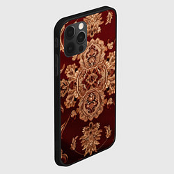 Чехол для iPhone 12 Pro Max Классический бордовый узор, цвет: 3D-черный — фото 2