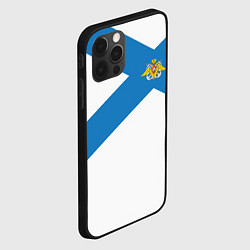 Чехол для iPhone 12 Pro Max Военно-морской флот: орёл с адмиралтейскими якорям, цвет: 3D-черный — фото 2