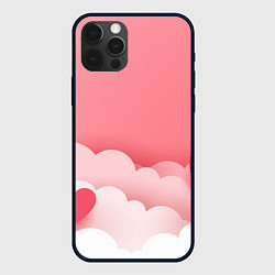 Чехол для iPhone 12 Pro Max Облака любви, цвет: 3D-черный