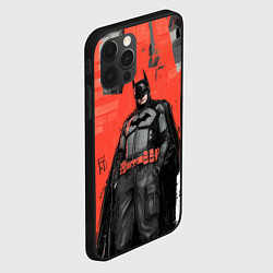 Чехол для iPhone 12 Pro Max Бэтмен граффити на стене, цвет: 3D-черный — фото 2