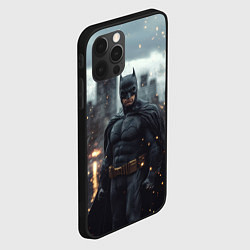 Чехол для iPhone 12 Pro Max Бэтмен в искрах, цвет: 3D-черный — фото 2