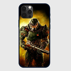 Чехол для iPhone 12 Pro Max Doom guy slayer, цвет: 3D-черный