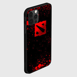 Чехол для iPhone 12 Pro Max Красные брызги - Dota 2, цвет: 3D-черный — фото 2