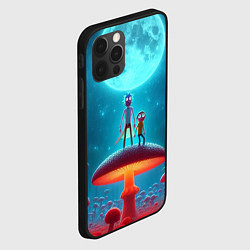 Чехол для iPhone 12 Pro Max Рик и Морти в стране неоновых гигантских грибов, цвет: 3D-черный — фото 2
