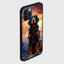 Чехол для iPhone 12 Pro Max Сеттер в космосе, цвет: 3D-черный — фото 2