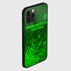 Чехол для iPhone 12 Pro Max Manchester United - green gradient посередине, цвет: 3D-черный — фото 2