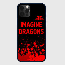 Чехол для iPhone 12 Pro Max Imagine Dragons - red gradient посередине, цвет: 3D-черный