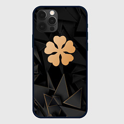 Чехол для iPhone 12 Pro Max Black Clover golden poly, цвет: 3D-черный