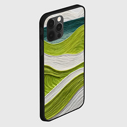 Чехол для iPhone 12 Pro Max Лаймовые волны, цвет: 3D-черный — фото 2