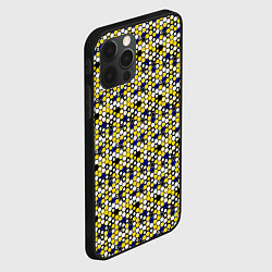 Чехол для iPhone 12 Pro Max Киберпанк шестиугольники жёлтые, цвет: 3D-черный — фото 2