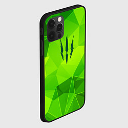 Чехол для iPhone 12 Pro Max The Witcher green poly, цвет: 3D-черный — фото 2