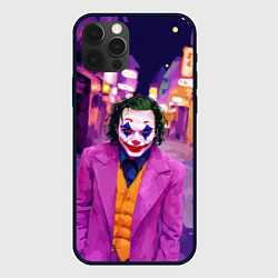 Чехол для iPhone 12 Pro Max Джокер в розовом пиджаке, цвет: 3D-черный