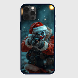 Чехол для iPhone 12 Pro Max Санта Джокер, цвет: 3D-черный