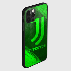 Чехол для iPhone 12 Pro Max Juventus - green gradient, цвет: 3D-черный — фото 2