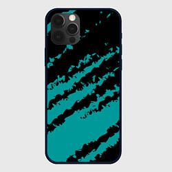 Чехол для iPhone 12 Pro Max The color is black and light blue, цвет: 3D-черный