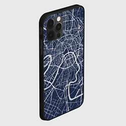Чехол для iPhone 12 Pro Max Карта Москвы - столица России, цвет: 3D-черный — фото 2