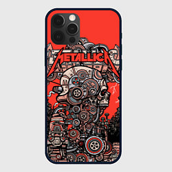 Чехол для iPhone 12 Pro Max Metallica - iron skeleton, цвет: 3D-черный