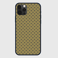 Чехол для iPhone 12 Pro Max Геометричный узор - ромбы, цвет: 3D-черный