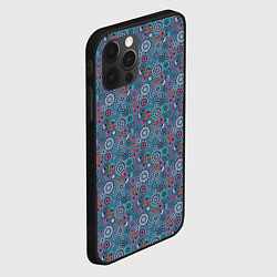 Чехол для iPhone 12 Pro Max Деревенский абстрактный цветочный узор, цвет: 3D-черный — фото 2