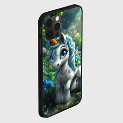 Чехол для iPhone 12 Pro Max Единорожка в зеленом лесу, цвет: 3D-черный — фото 2