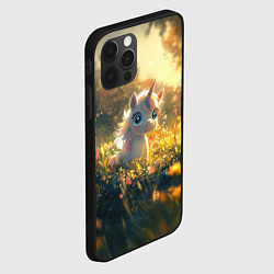 Чехол для iPhone 12 Pro Max Белая маленькая единорожка, цвет: 3D-черный — фото 2