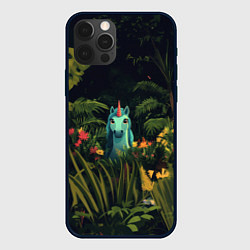 Чехол iPhone 12 Pro Max Голубая единорожка