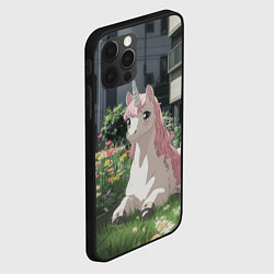 Чехол для iPhone 12 Pro Max Единорог в городе, цвет: 3D-черный — фото 2