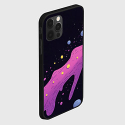 Чехол для iPhone 12 Pro Max Фиолетовый след краски, цвет: 3D-черный — фото 2