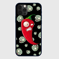 Чехол для iPhone 12 Pro Max Перчик из игры растения против зомби, цвет: 3D-черный