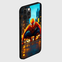 Чехол для iPhone 12 Pro Max Человек паук на старте, цвет: 3D-черный — фото 2