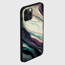 Чехол для iPhone 12 Pro Max Абстракция тёмные краски с текстурой, цвет: 3D-черный — фото 2