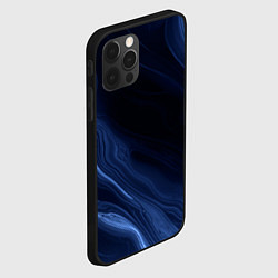 Чехол для iPhone 12 Pro Max Тёмный синий абстракция дымчатый, цвет: 3D-черный — фото 2