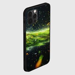Чехол для iPhone 12 Pro Max Текстурная зеленая абстракция, цвет: 3D-черный — фото 2