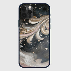 Чехол для iPhone 12 Pro Max Бежевый объемный узор, цвет: 3D-черный