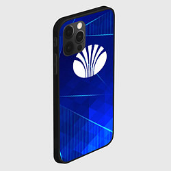 Чехол для iPhone 12 Pro Max Daewoo blue poly, цвет: 3D-черный — фото 2