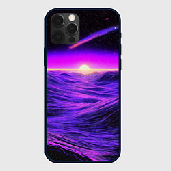 Чехол для iPhone 12 Pro Max Космический пейзаж и комета, цвет: 3D-черный