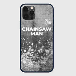 Чехол для iPhone 12 Pro Max Chainsaw Man - grey gradient посередине, цвет: 3D-черный