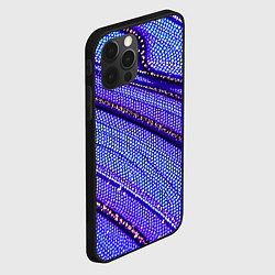 Чехол для iPhone 12 Pro Max Синий блестящий паттерн, цвет: 3D-черный — фото 2