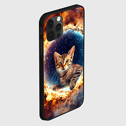 Чехол для iPhone 12 Pro Max Сингапурская кошка в космосе, цвет: 3D-черный — фото 2
