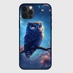 Чехол для iPhone 12 Pro Max Ночная сова на ветке, цвет: 3D-черный