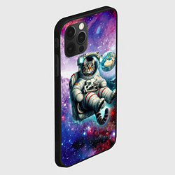 Чехол для iPhone 12 Pro Max Brave cat in space - ai art, цвет: 3D-черный — фото 2