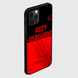 Чехол для iPhone 12 Pro Max Ozzy Osbourne - red gradient посередине, цвет: 3D-черный — фото 2