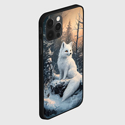 Чехол для iPhone 12 Pro Max Белый лисенок в зимнем лесу, цвет: 3D-черный — фото 2