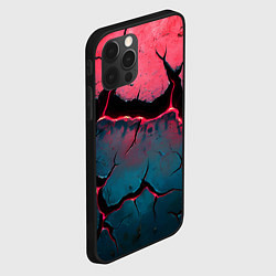 Чехол для iPhone 12 Pro Max Объемные разломы текстура, цвет: 3D-черный — фото 2