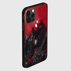 Чехол для iPhone 12 Pro Max Человек-паук гитарист, цвет: 3D-черный — фото 2