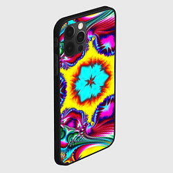Чехол для iPhone 12 Pro Max Абстракция узор фракталы, цвет: 3D-черный — фото 2