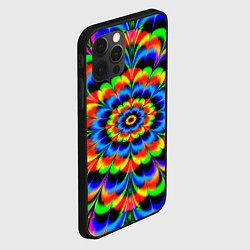 Чехол для iPhone 12 Pro Max Оптические иллюзии психоделика, цвет: 3D-черный — фото 2